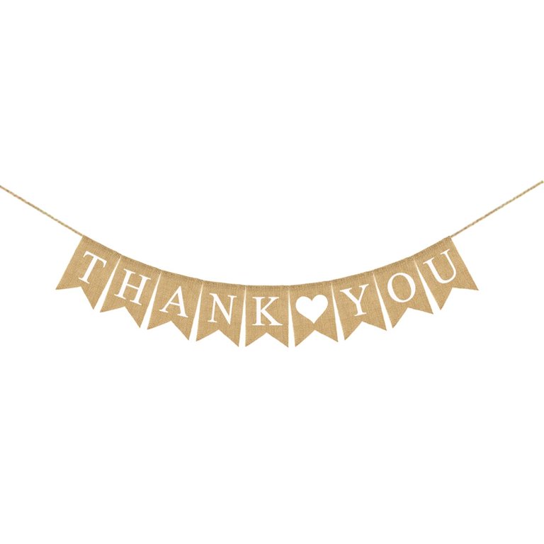 thank you banner THANK YOU Bunting Banner Linen Hanging Garland