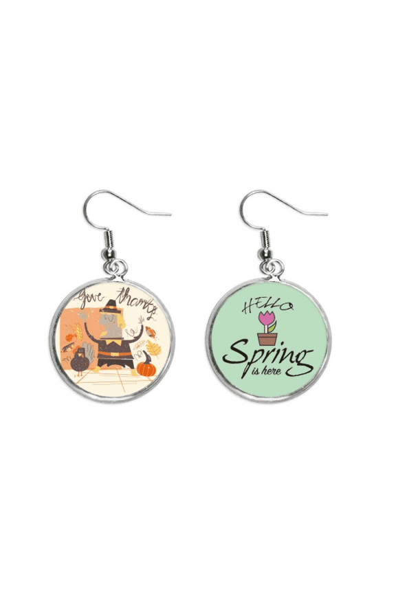 thanksgiving day cartoon man pattern decoration dangle season sp earring jewelry