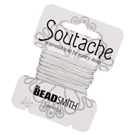 the BeadSmith Rayon Soutache Cord - 3mm Diameter - 3 Yard Spool for Beading, Braiding, Jewelry Making, and More - Multiple Color Options