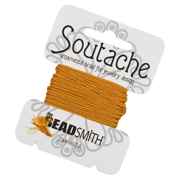 the BeadSmith Rayon Soutache Cord - 3mm Diameter - 3 Yard Spool for Beading, Braiding, Jewelry Making, and More - Multiple Color Options