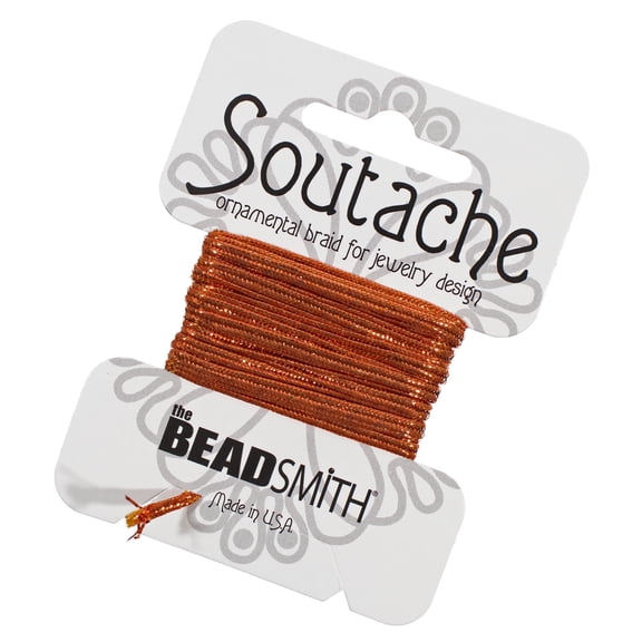 the BeadSmith Rayon Soutache Cord - 3mm Diameter - 3 Yard Spool for Beading, Braiding, Jewelry Making, and More - Multiple Color Options