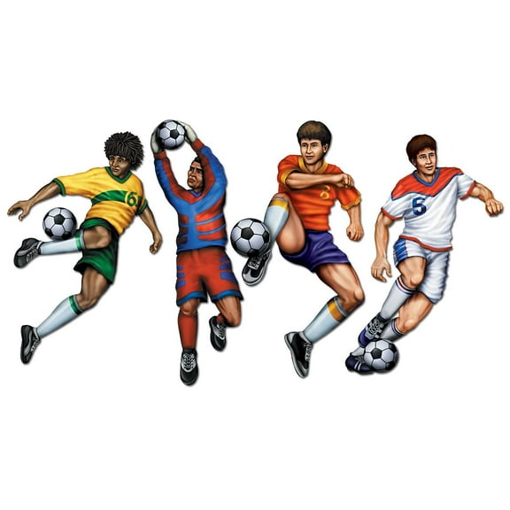 the Beistle Company 4 Piece Soccer Standup Set