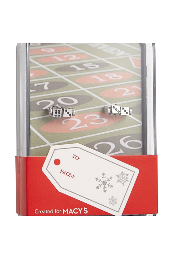 Mens Dice Square Shape Cufflinks, Grey, One Size