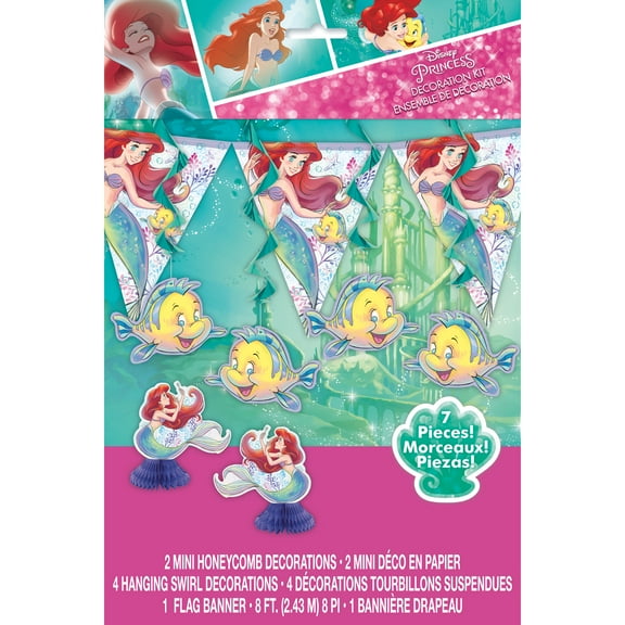 the Little Mermaid Party Decorating Kit, 7pc
