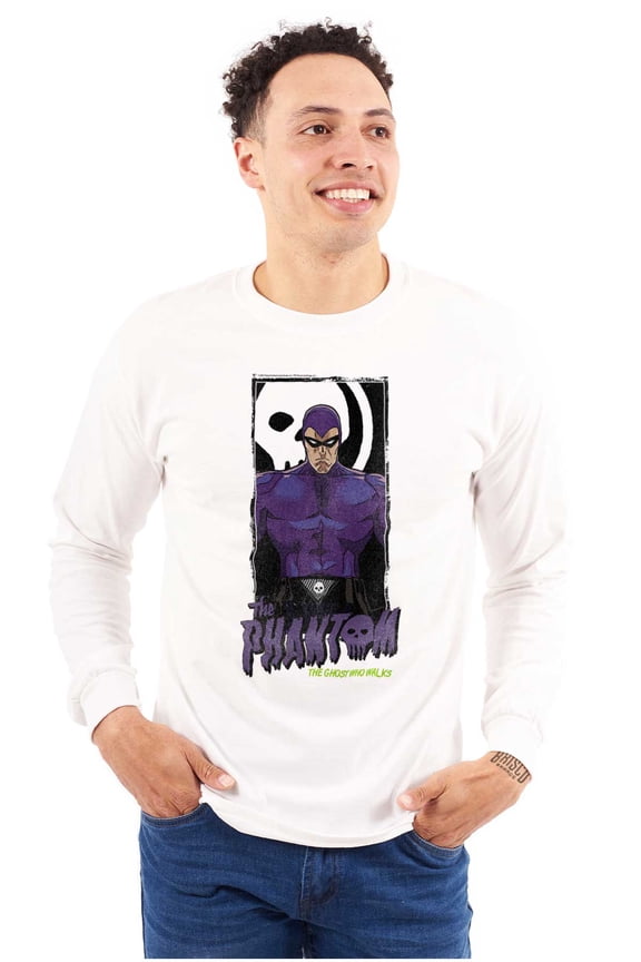 the Phantom Ghost Who Walks Skull Long Sleeve TShirt Men Women Brisco Brands S
