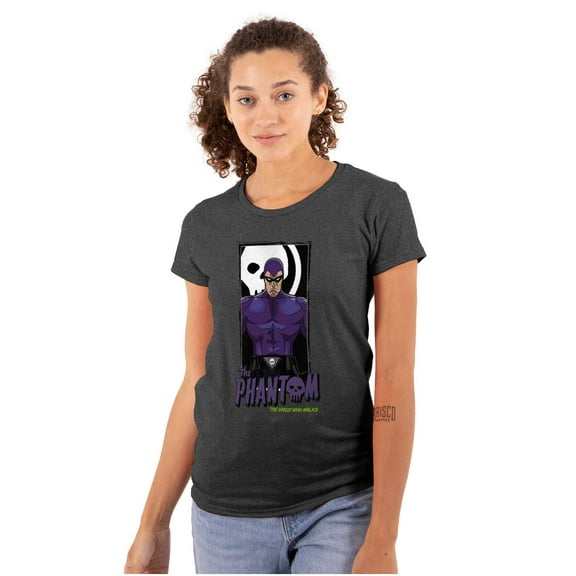 the Phantom Ghost Who Walks Skull Women's T Shirt Ladies Tee Brisco Brands S