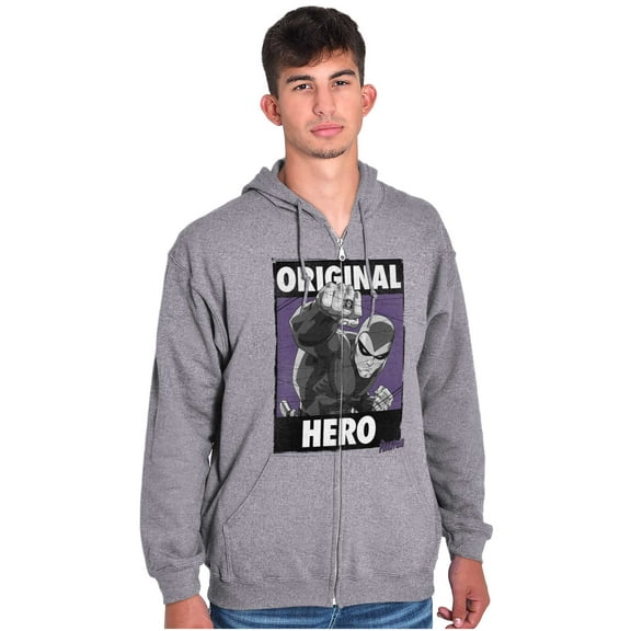 the Phantom Original Hero Superhero Unisex Plus Size Zip Hoodie Brisco Brands 5X
