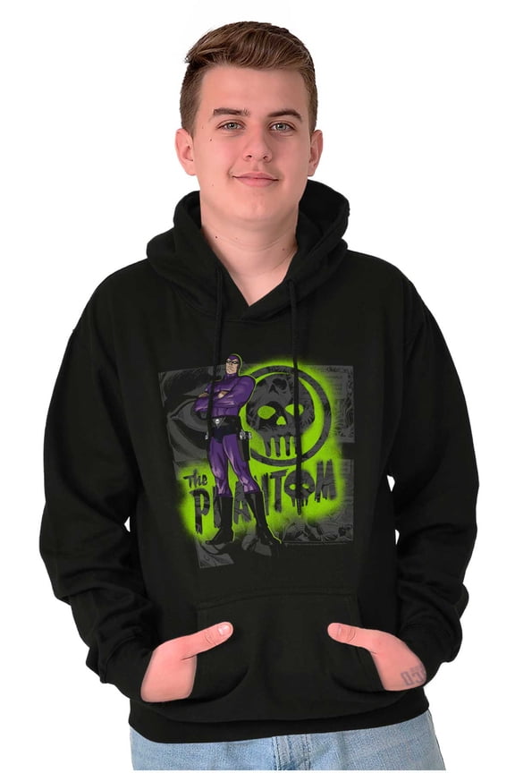 the Phantom Skull Cave Comic Book Unisex Plus Size Hoodie Brisco Brands 5X
