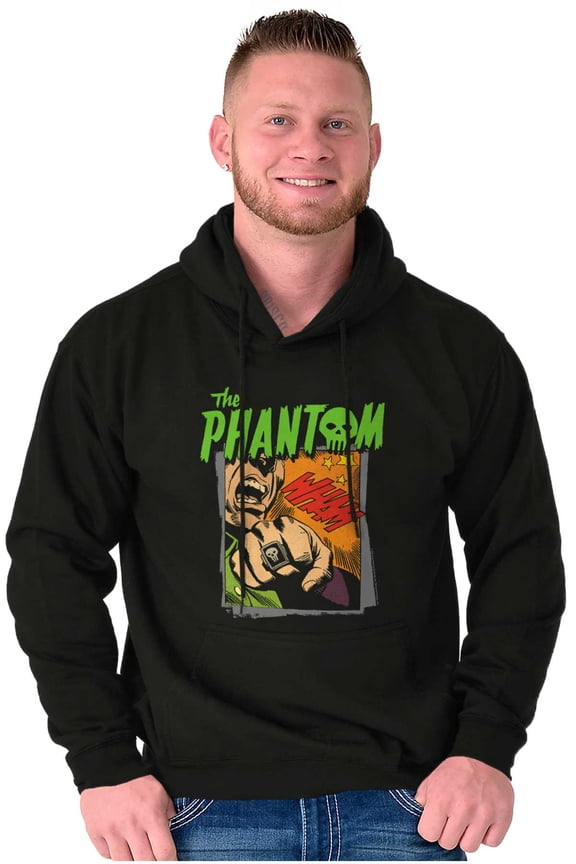 the Phantom Skull Retro Comic Book Hoodie Sweatshirt Women Men Brisco Brands M