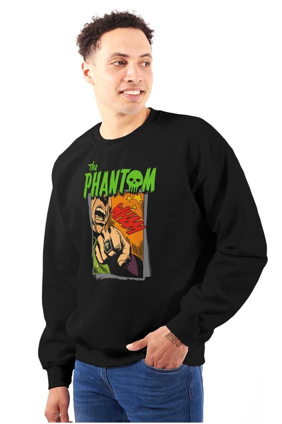 the Phantom Skull Retro Comic Book Sweatshirt for Men or Women Brisco Brands L