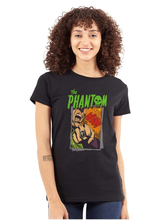 the Phantom Skull Retro Comic Book Women's T Shirt Ladies Tee Brisco Brands S