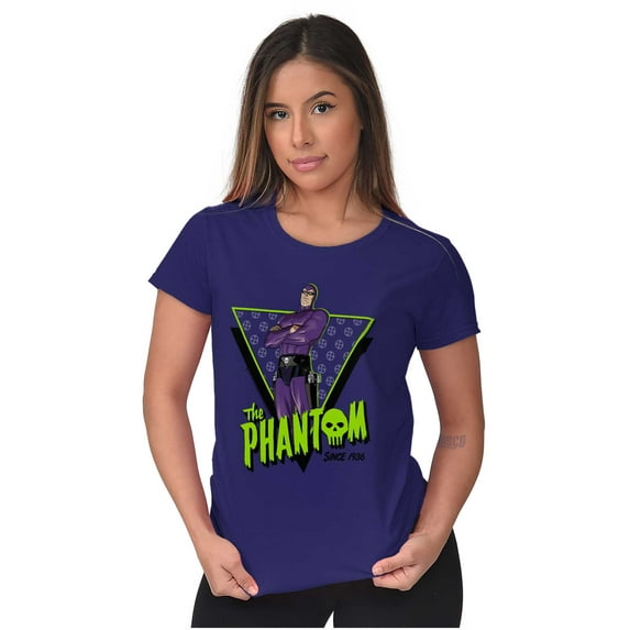the Phantom Skull Vintage Superhero Women's T Shirt Ladies Tee Brisco Brands S