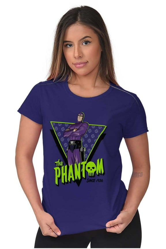 the Phantom Skull Vintage Superhero Women's T Shirt Ladies Tee Brisco Brands S