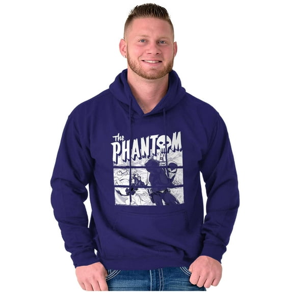the Phantom Vintage Comic Book Skull Hoodie Sweatshirt Women Men Brisco Brands L