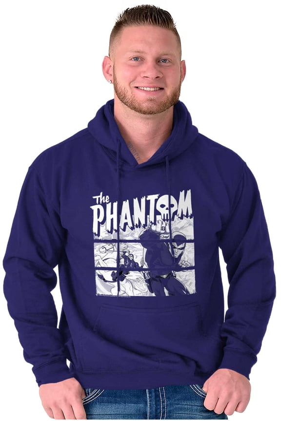 the Phantom Vintage Comic Book Skull Hoodie Sweatshirt Women Men Brisco Brands L