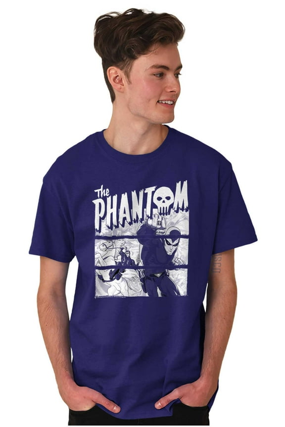 the Phantom Vintage Comic Book Skull Men's Graphic T Shirt Tees Brisco Brands M