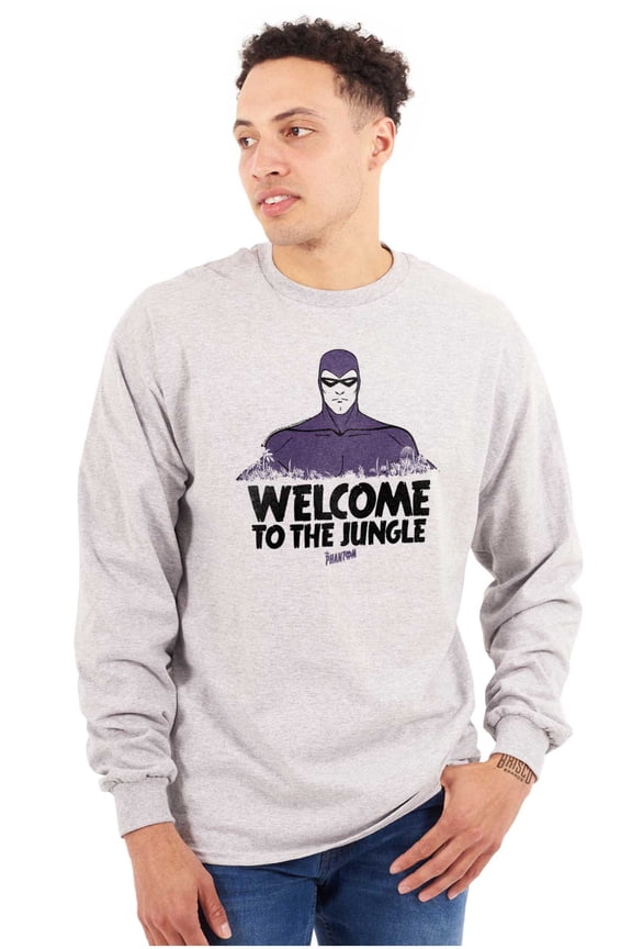 the Phantom Welcome to the Jungle Unisex Plus Size Long Sleeve Tee Shirt Brisco Brands 3X