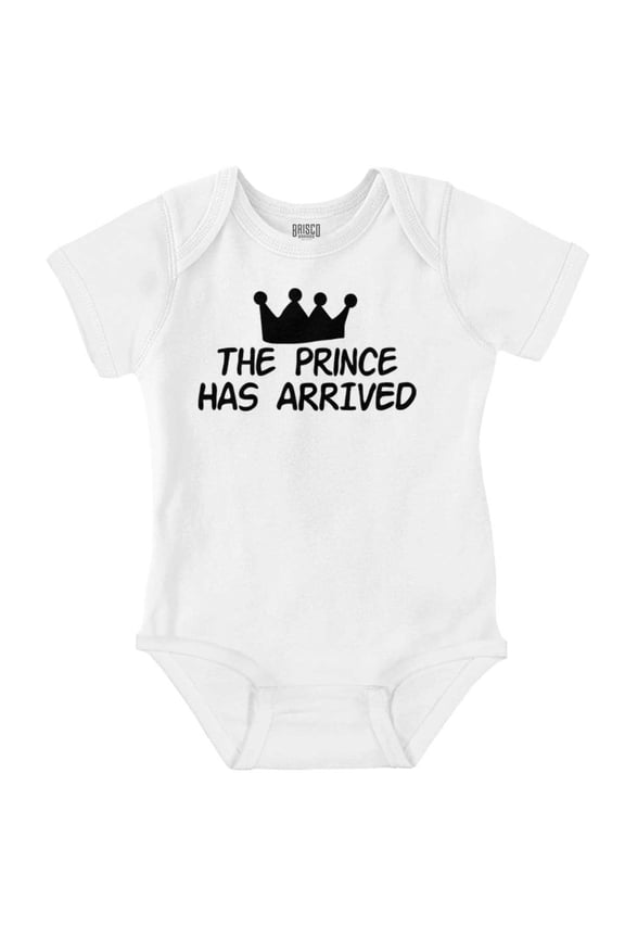 the Prince Has Arrived Handsome Son Bodysuit Jumper Boys Infant Baby Brisco Brands 12M