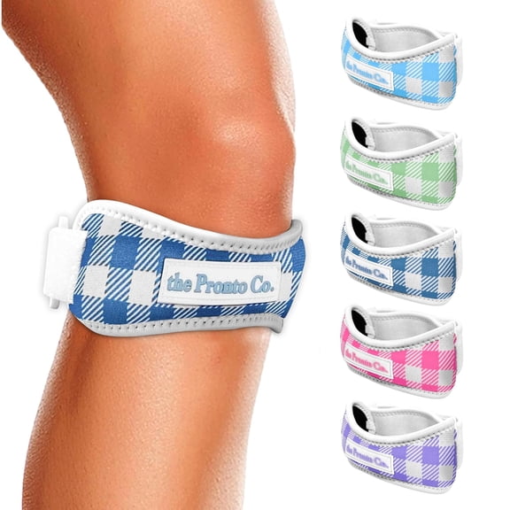 the Pronto Co. Patellar Tendon Knee Straps, Knee Pain Relief Support Braces, Pack of 2, Adjustable (Navy Blue)