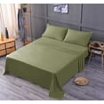 thumbnail image 1 of the Season Essentials Wrinkle Free Sheet Sets with Deep Pockets & Stain Resistant, 4 pc, 1800 Thread Count Bamboo Based, Sage/Green, Full, 1 of 11