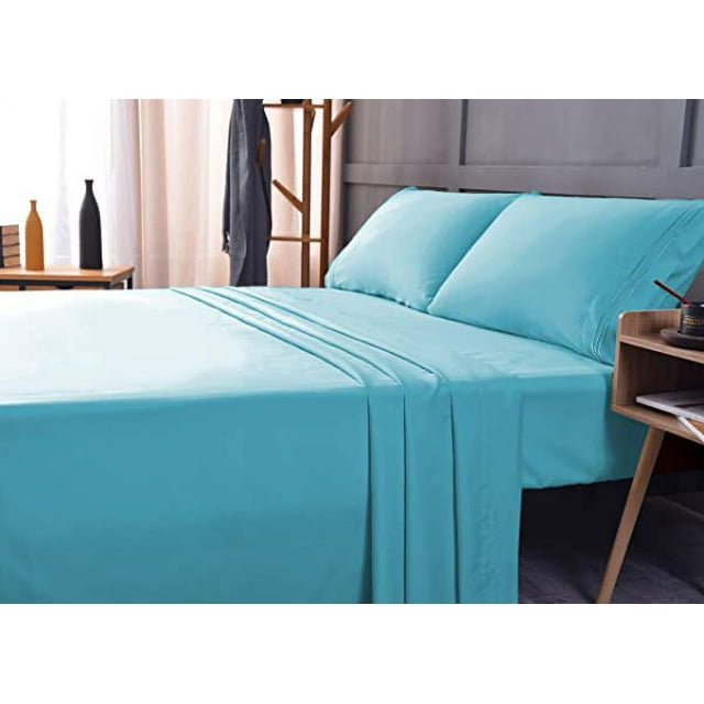 the Season Essentials Wrinkle Free Sheet Sets with Deep Pockets &amp; Stain Resistant, 1800 Thread Count Bamboo Based, Gray, Twin
