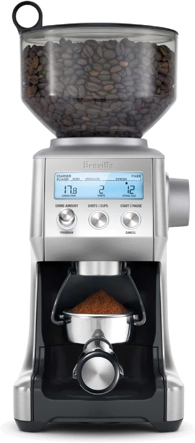 Breville Stainless Steel Electric Burr Coffee Grinder with LCD Display
