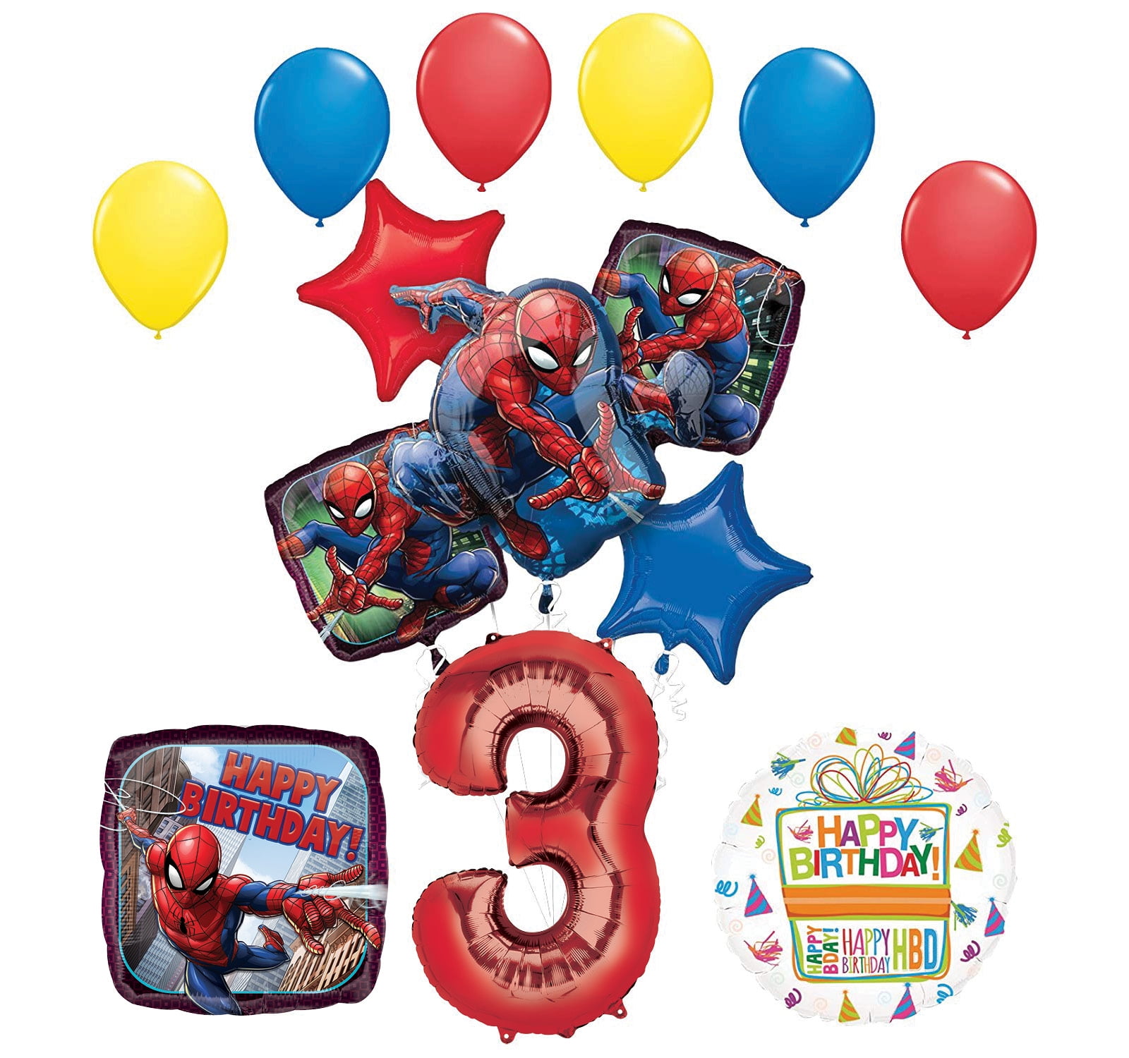 the Ultimate Spider-Man 3rd Birthday Party Supplies and Balloon Decorations
