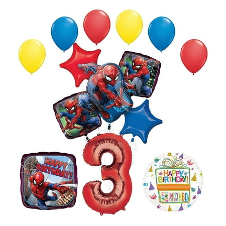 the Ultimate Spider-Man 3rd Birthday Party Supplies and Balloon Decorations