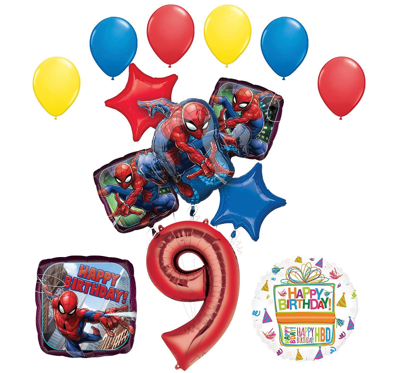 the Ultimate Spider-Man 9th Birthday Party Supplies and Balloon Decorations