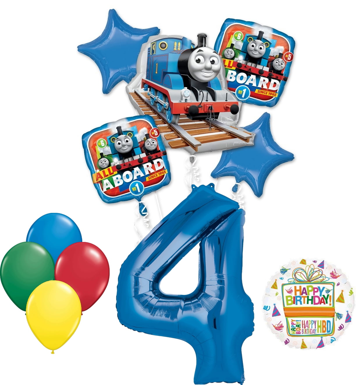 MAYFLOWER DISTRIBUTING the Ultimate Thomas the Train Engine 4th Birthday Party Supplies