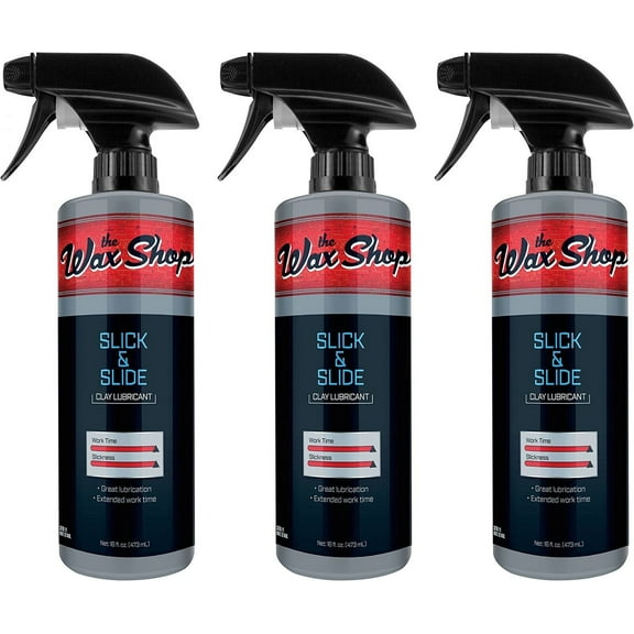 the Wax Shop 50965 Slick & Slide Clay Lubricant - 16oz Pack of 3