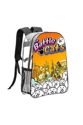 the battle cats Pattern Transparent Backpack Lightweight And fashionable Showcasing Personality And Leading The Trend
