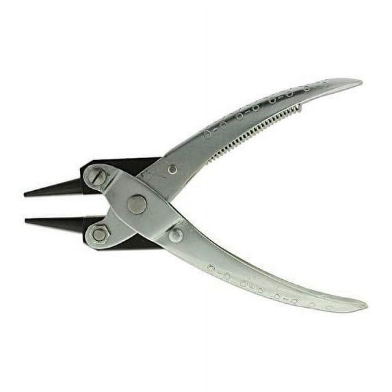 the beadsmith round nose parallel pliers, 5.5 inches (140mm), steel tool for jewelry making, with spring