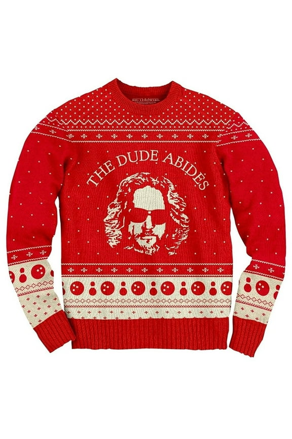 the big lebowski the dude abides ugly christmas sweater