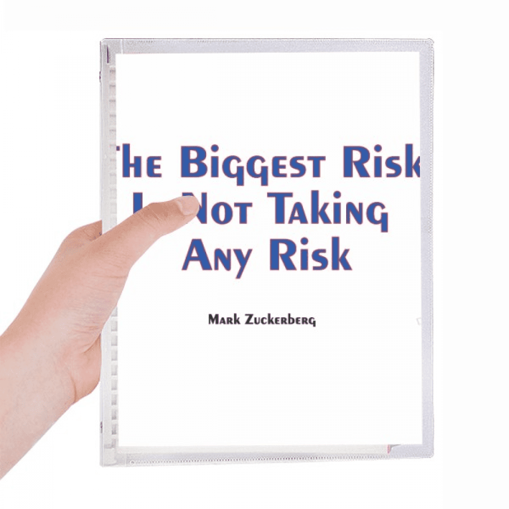 the biggest risk is not taking any risk notebook loose diary refillable journal statiry