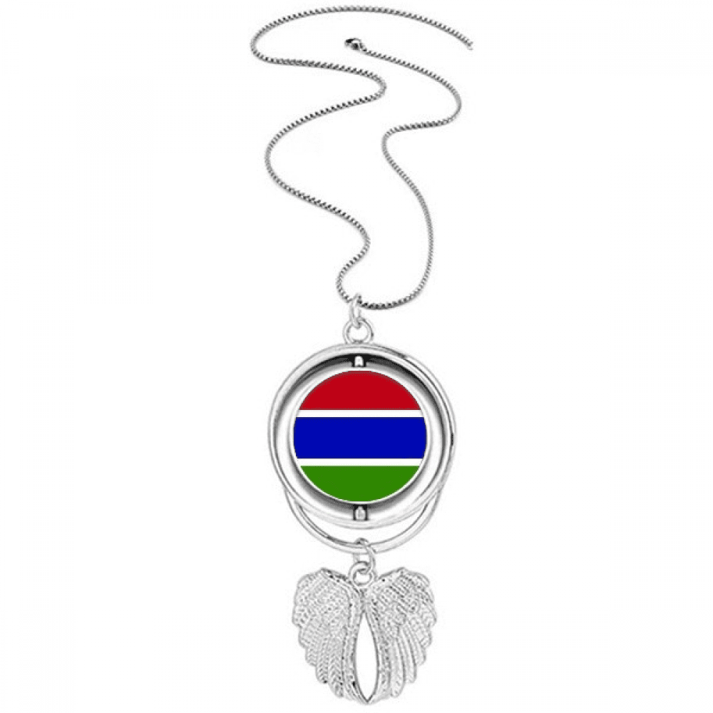 Gambia Map Flag Necklace Pendant - 24K Gold Plated Brass Jewelry, Gift For Gambian Pride