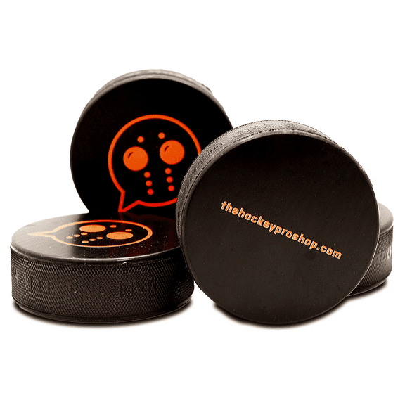 the hockey pro shop Official Ice Hockey Pucks - 6 Pack Official Regulation Diameter 3" Thickness 1" 6oz Black