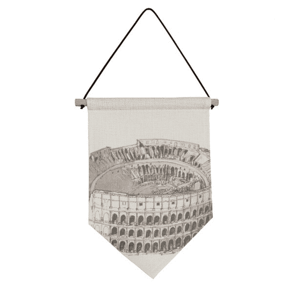 the  in rome italy Canvas Flag Hanging Wall Art Decor Banner