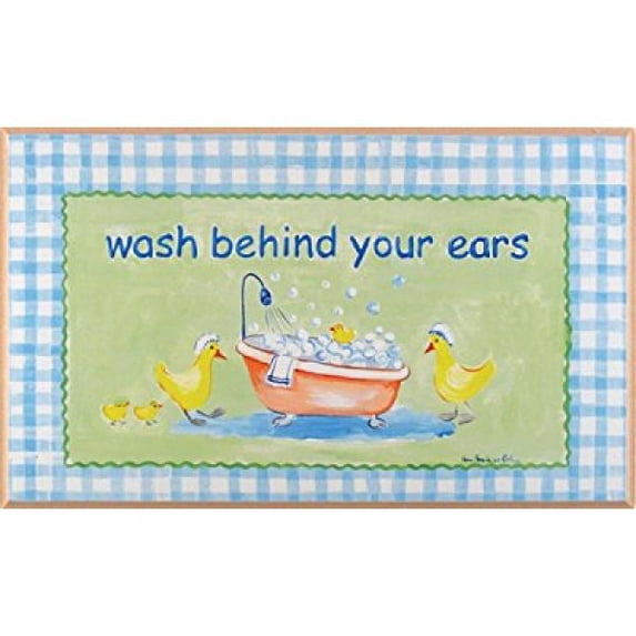 the kids room by stupell wash behind your ears ducks in the bathtub oval wall plaque