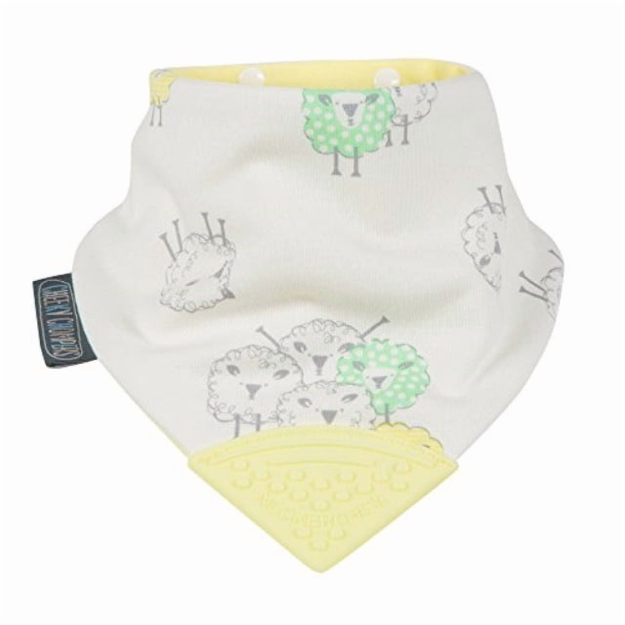 The Original Chewy Teething Bib : Exclusive Joules Range | Barnaby Sheep Neckerchew with Eggshell Teether by CHEEKY CHOMPERS