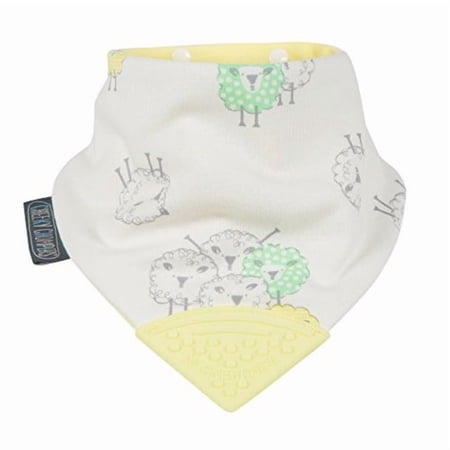 The Original Chewy Teething Bib : Exclusive Joules Range | Barnaby Sheep Neckerchew with Eggshell Teether by CHEEKY CHOMPERS