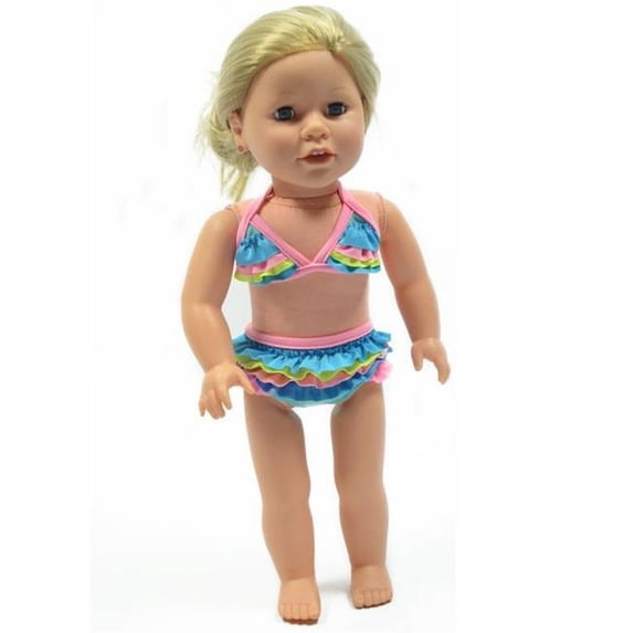 the new york doll collection summer holiday beach party bikini swim set with multiple color style fit for 18 inch dolls