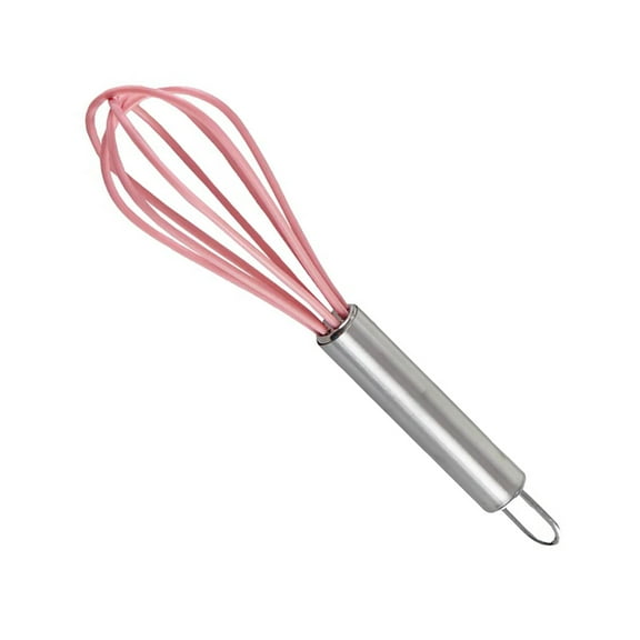 "the perfect mix" pink kitchen whisk