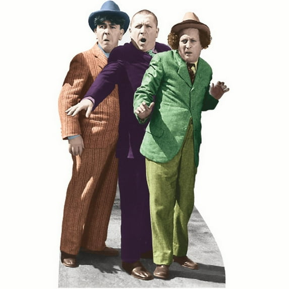 the three stooges - hitchhiking lifesize standup cardboard cutouts 67 x 40in