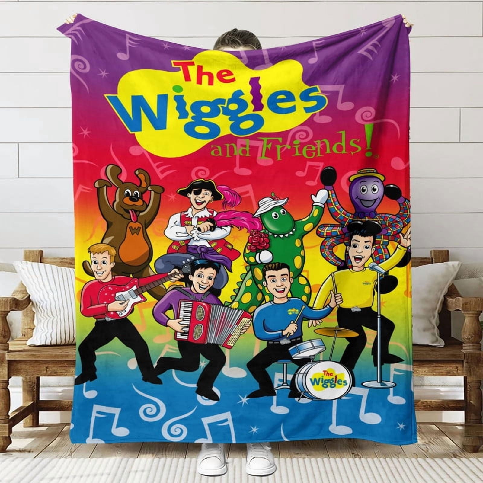 the wiggles Anti Pilling Flannel Blanket Gifts for Fans Lover Girls Boys Women Present Hoodie Him Bed 30"x40"
