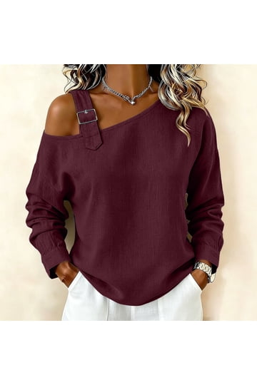 Red Off the Shoulder Tops for Women