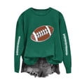 thumbnail image 1 of thefmos Women's Fall Winter Long Sleeve Graphic Pullover Tops Round Neck Casual Loose Football Printed Tshirt Blouses Cute Trendy Sweatshirt Vacation Fashion Clothes, Army Green S, 1 of 4
