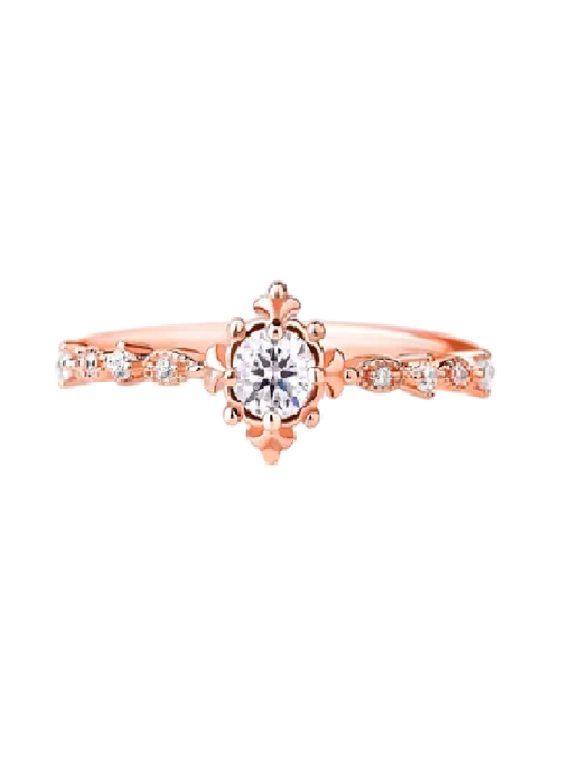 Moissanite Engagement Ring Bridal Wedding Ring, Elegant & Timeless Design Ring Handmade Women's Jewelry Git for Her Gold 13
