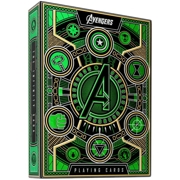 theory11 Avengers Playing Cards by Marvel Studios (Green)