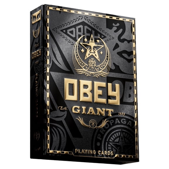 theory11 OBEY Gold Edition Premium Playing Cards, Poker Size Standard Index